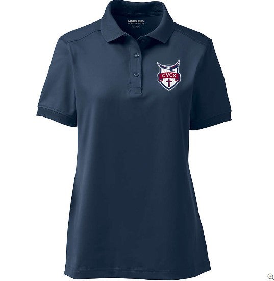 Lands End Men s Cotton Interlock Polo Navy 313701 CVCS Eagle Outfitters
